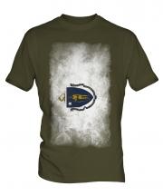 Massachusetts State Faded Flag Mens T-Shirt