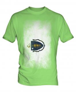 Massachusetts State Faded Flag Mens T-Shirt