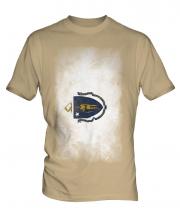 Massachusetts State Faded Flag Mens T-Shirt