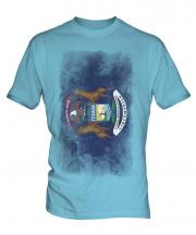 Michigan State Faded Flag Mens T-Shirt