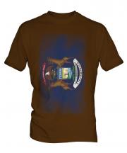 Michigan State Faded Flag Mens T-Shirt