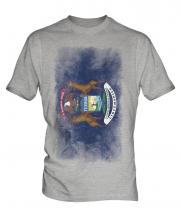Michigan State Faded Flag Mens T-Shirt