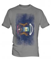 Michigan State Faded Flag Mens T-Shirt