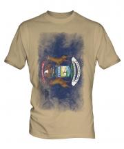 Michigan State Faded Flag Mens T-Shirt