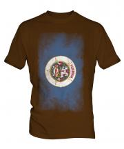 Minnesota State Faded Flag Mens T-Shirt