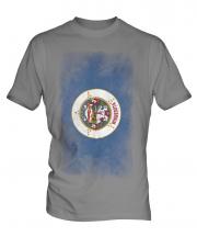 Minnesota State Faded Flag Mens T-Shirt