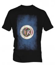 Minnesota State Faded Flag Mens T-Shirt