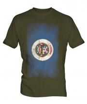 Minnesota State Faded Flag Mens T-Shirt