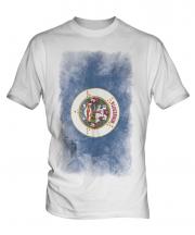 Minnesota State Faded Flag Mens T-Shirt