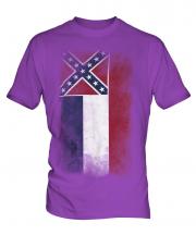 Mississippi State Faded Flag Mens T-Shirt