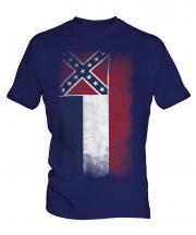 Mississippi State Faded Flag Mens T-Shirt