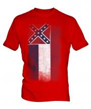 Mississippi State Faded Flag Mens T-Shirt