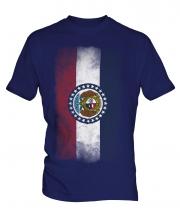 Missouri State Faded Flag Mens T-Shirt