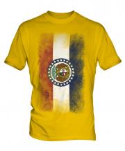 Missouri State Faded Flag Mens T-Shirt