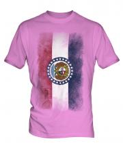 Missouri State Faded Flag Mens T-Shirt