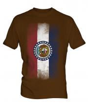 Missouri State Faded Flag Mens T-Shirt