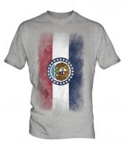 Missouri State Faded Flag Mens T-Shirt