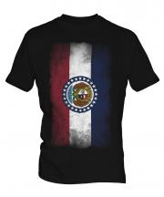 Missouri State Faded Flag Mens T-Shirt