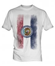 Missouri State Faded Flag Mens T-Shirt