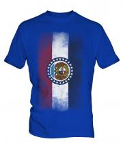 Missouri State Faded Flag Mens T-Shirt