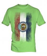 Missouri State Faded Flag Mens T-Shirt