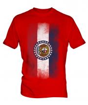Missouri State Faded Flag Mens T-Shirt