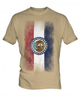 Missouri State Faded Flag Mens T-Shirt