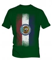 Missouri State Faded Flag Mens T-Shirt