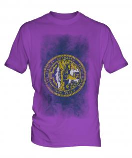 Nebraska State Faded Flag Mens T-Shirt