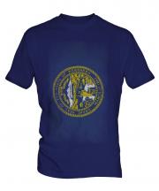 Nebraska State Faded Flag Mens T-Shirt