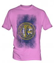Nebraska State Faded Flag Mens T-Shirt