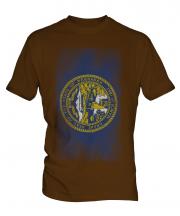 Nebraska State Faded Flag Mens T-Shirt