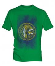 Nebraska State Faded Flag Mens T-Shirt