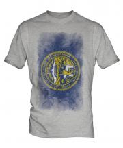 Nebraska State Faded Flag Mens T-Shirt