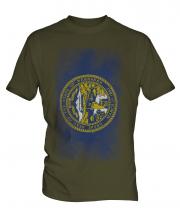 Nebraska State Faded Flag Mens T-Shirt