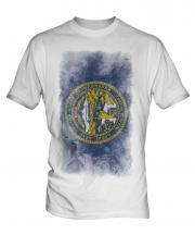 Nebraska State Faded Flag Mens T-Shirt