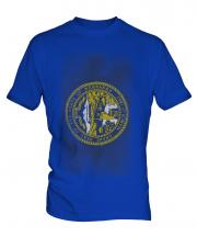 Nebraska State Faded Flag Mens T-Shirt