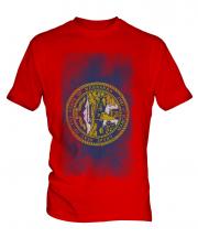 Nebraska State Faded Flag Mens T-Shirt