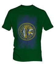 Nebraska State Faded Flag Mens T-Shirt