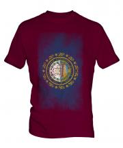 New Hampshire State Faded Flag Mens T-Shirt