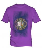 New Hampshire State Faded Flag Mens T-Shirt
