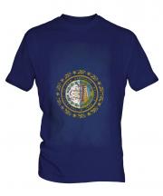 New Hampshire State Faded Flag Mens T-Shirt