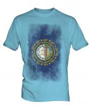 New Hampshire State Faded Flag Mens T-Shirt