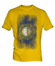 New Hampshire State Faded Flag Mens T-Shirt