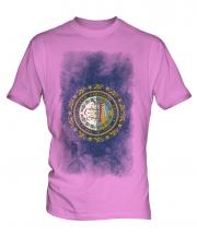 New Hampshire State Faded Flag Mens T-Shirt