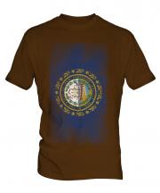 New Hampshire State Faded Flag Mens T-Shirt