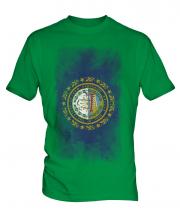 New Hampshire State Faded Flag Mens T-Shirt