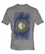 New Hampshire State Faded Flag Mens T-Shirt