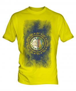 New Hampshire State Faded Flag Mens T-Shirt