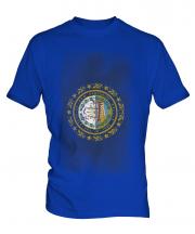 New Hampshire State Faded Flag Mens T-Shirt